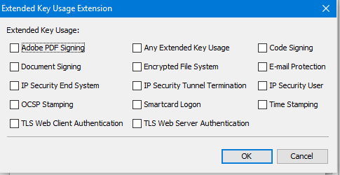Extended Key Usage